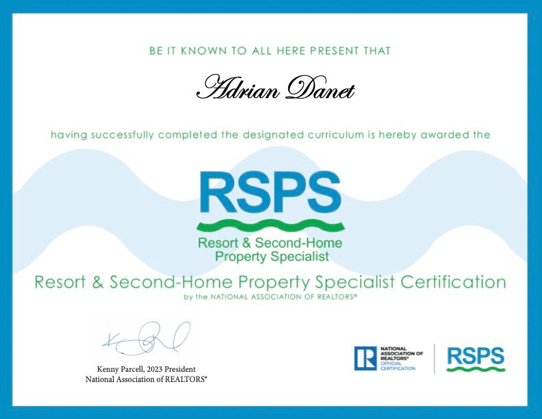 Resort And Second Home Property Specialist Certification